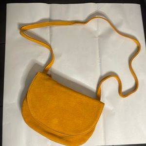 New orange/yellow suede Urban Outfitters shoulder bag